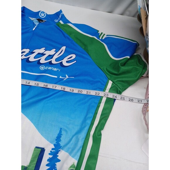 Canari Cycling Jersey Mens XXL Seattle Space Needle Emerald City NWT $70 - Picture 6 of 10